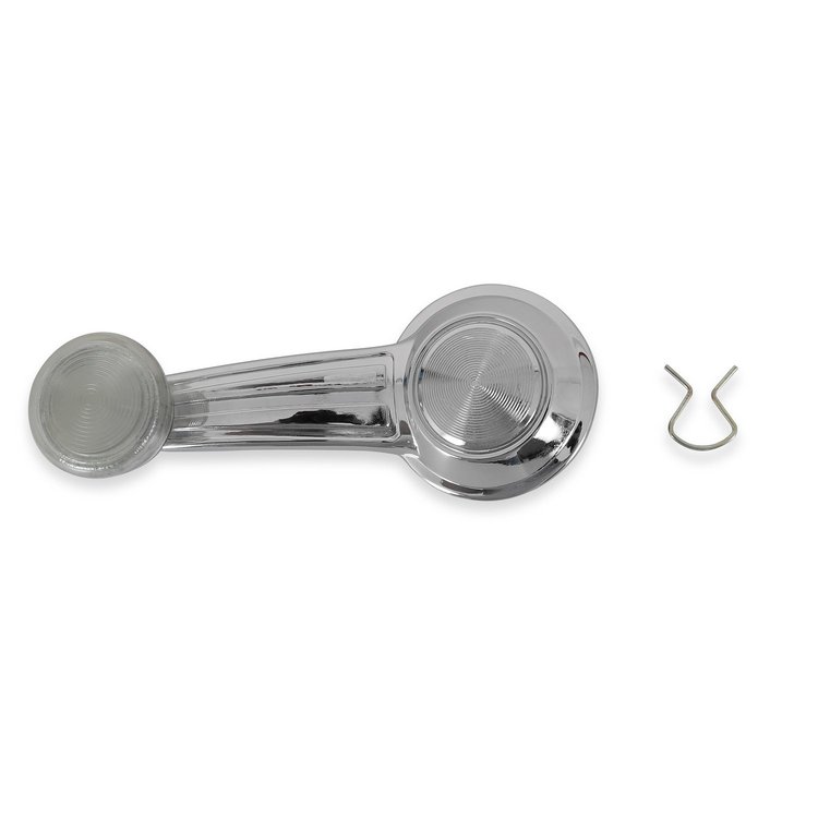 D1032-67 Window Crank, Chrome with Clear Knob, Each, 1967-1972 Chevy/GMC C/K Series Trucks, Blazer/Jimmy & Suburban