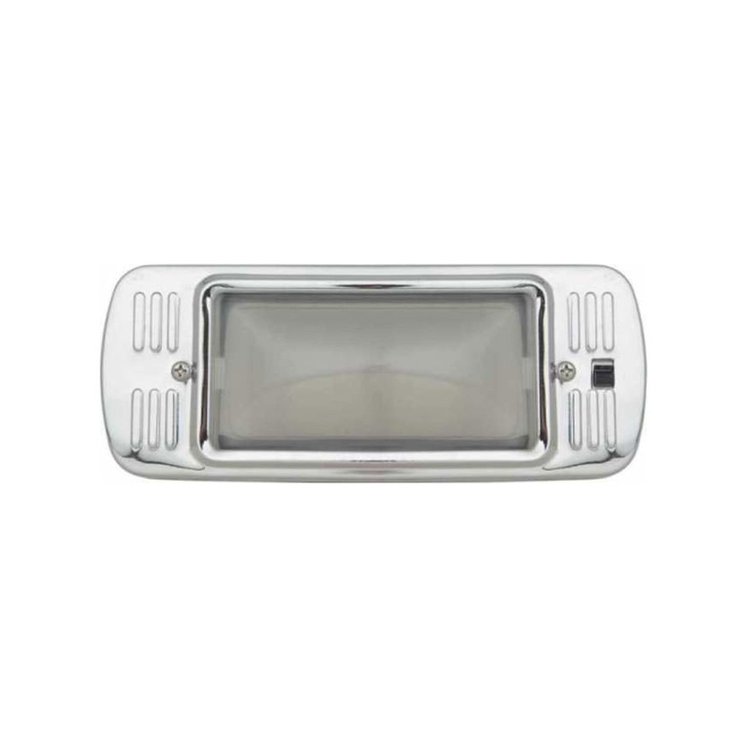 DLH47CH Dome Lamp Assembly 1947-1954 Chevy/GMC Truck, Glass Lens, Chrome