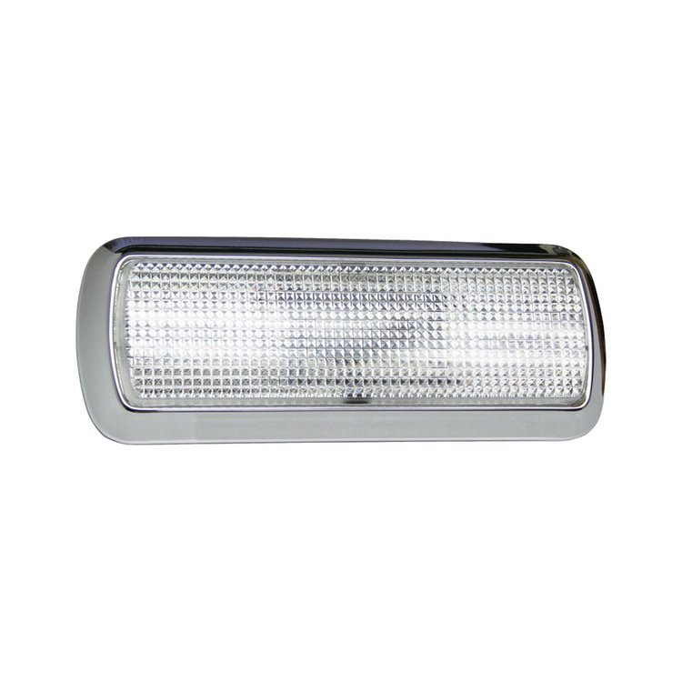 DLH72EU Dome Lamp Assembly, LED Clear Lens for 1955-1972 Chevrolet GMC Truck, Blazer, Jimmy, Suburban [Chrome]