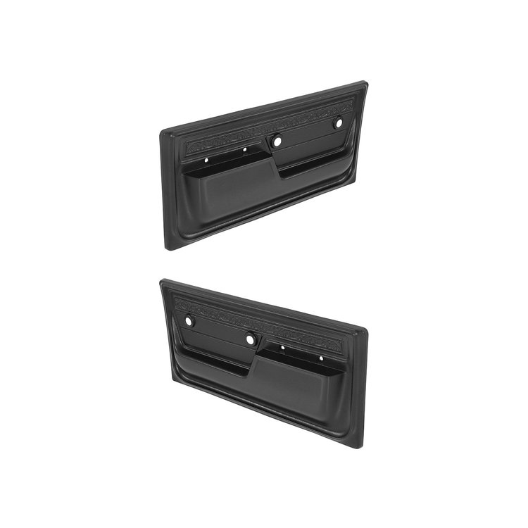 FP17200BLACK Replacement Door Panels 1972 Chevy/GMC C/K Series Trucks, Blazer/Jimmy & Suburban, Deluxe, Black, Pair