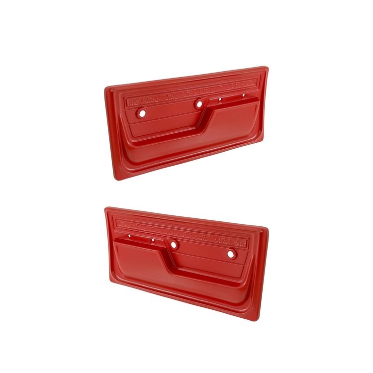 FP17200RED Replacement Door Panels, Deluxe, Red, Pair, 1972 Chevy/GMC C/K Series Trucks, Blazer/Jimmy & Suburban