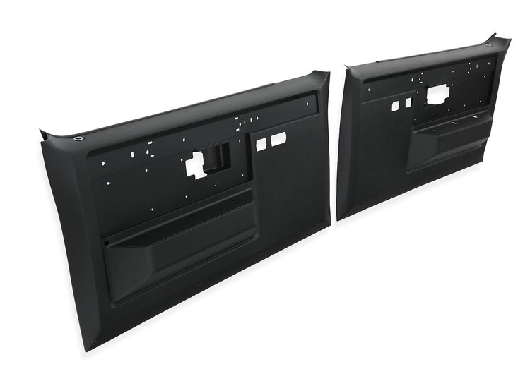 FP87FNNBLACK C/K Silverado Door Panels, Black, Non Power, Pair, 1981-1987 Chevy/GMC C/K Series Truck, Blazer/Jimmy & Suburban