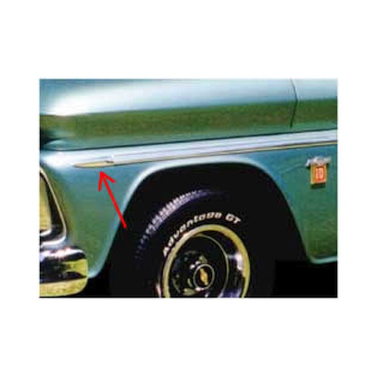 FSM0100 Fender Molding 1962-1963 Chevy/GMC C/K Series Truck, Point Tip, Left/Right, Each