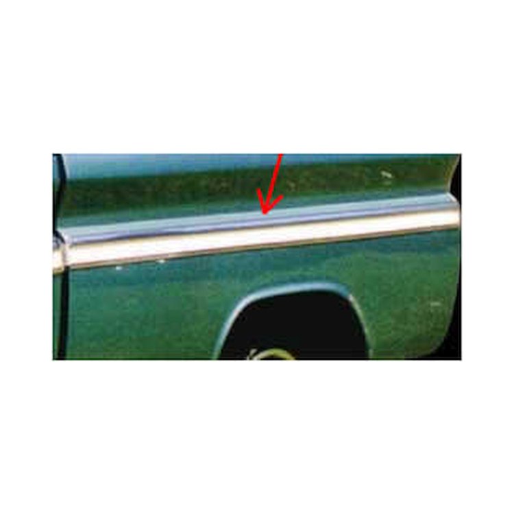 FSM0950 Bedside Molding 1962-1966 Chevy/GMC C/K Series Fleetside Truck, Lower, Fleetside, Longbed, Left/Right, Each