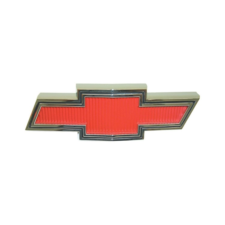 GER6768 Grille Emblem 1967-1968 Chevy C/K Series Truck & Suburban, Chrome/Orange, Each
