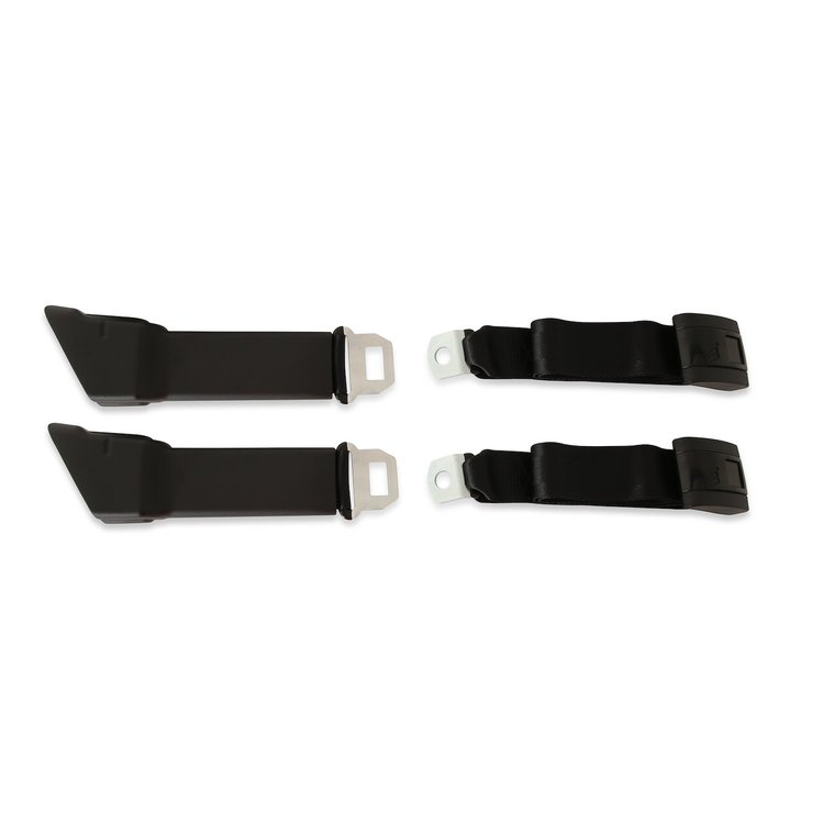 GMBELT2 Seat Belt Kit 1968-1972 Chevy/GMC C/K Series Truck, Lap Belt, 2-Point, Black, Pair