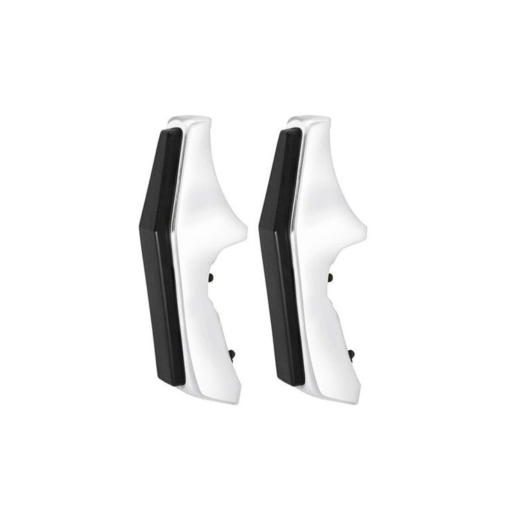GRD8187 Bumper Guards, Front, Chrome/Black, Pair, 1981-1987 Chevy/GMC C/K Series Truck, Blazer/Jimmy & Suburban