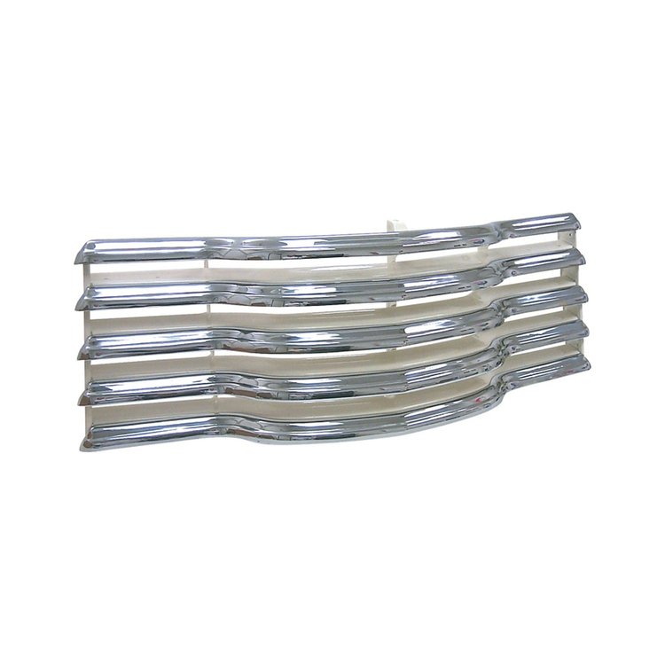 GRL7304 Grille 1947-1953 Chevy Truck, Chevrolet- Chrome W/ Cream Painted Rear Splash