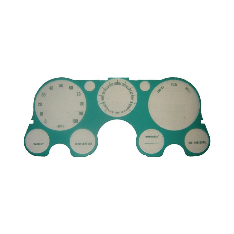 H6049-67 Dash Bezel Lens, without Tachometer, 1967-1972 Chevy/GMC C/K Series Trucks, Blazer/Jimmy & Suburban