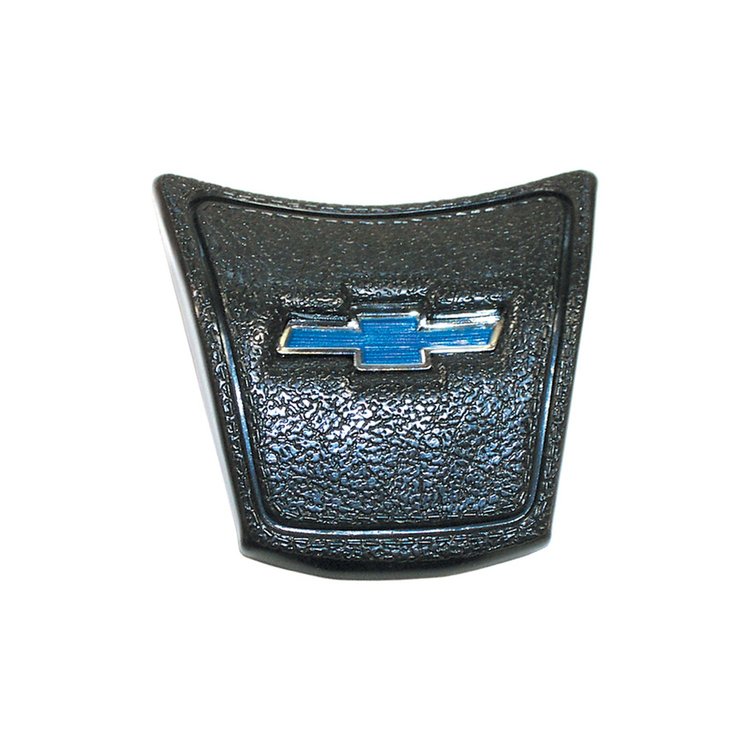 HB10031BLACK Horn Button, Deluxe, Black, with Blue Bowtie, 1969-1972 Chevy C/K Series Trucks, Blazer & Suburban
