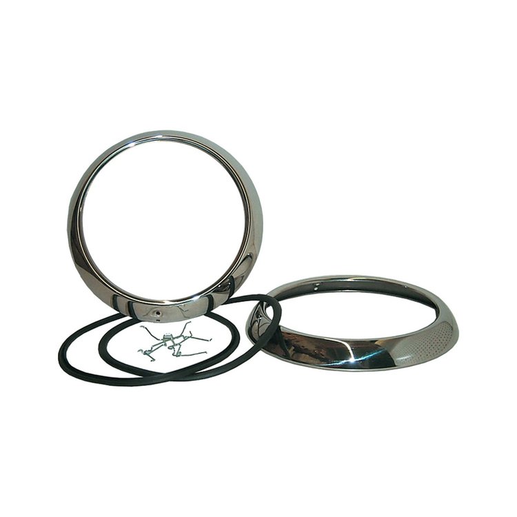 HLB4754 Headlight Bezels With Seals and Clips, Pair, 1947-1954 Chevy/GMC Truck