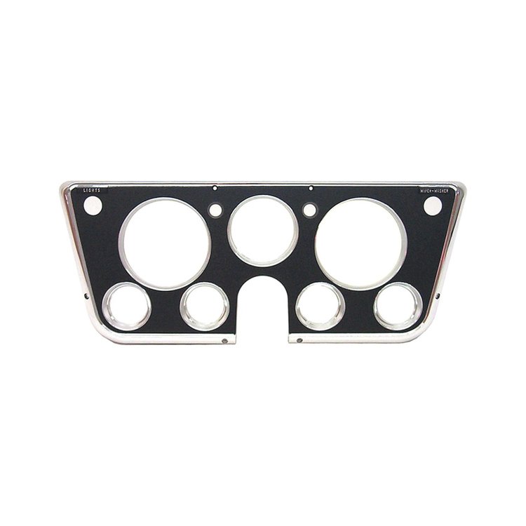 INST105 Instrument Bezel 1969-1972 Chevy/GMC C/K Series Truck, Blazer/Jimmy & Suburban, 7 Hole, Chrome/Black