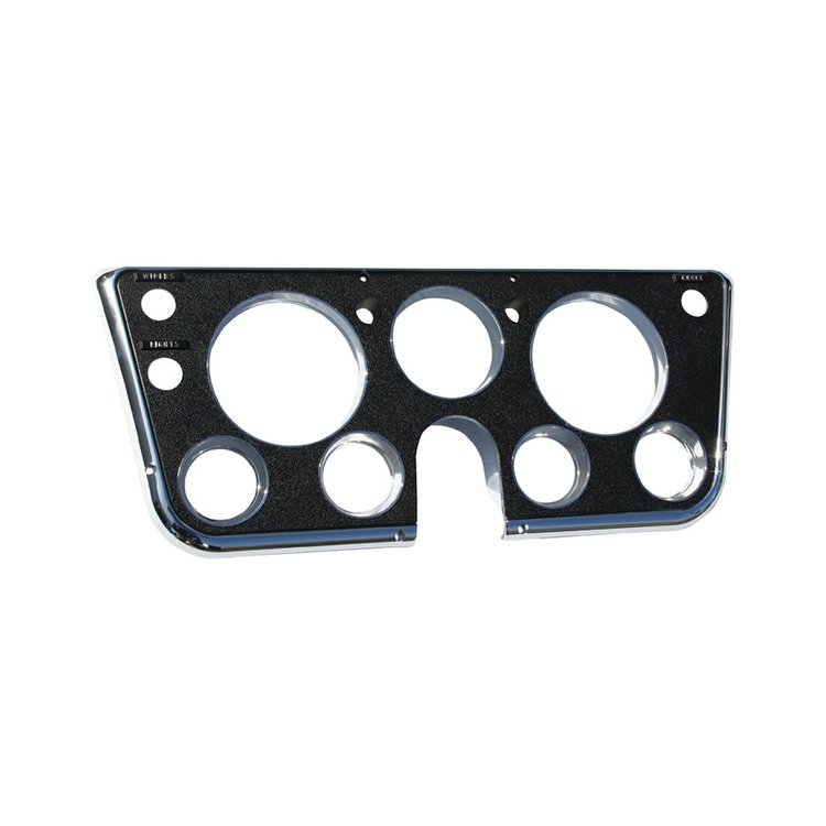 INST68B Instrument Bezel 1967-1968 Chevy/GMC C/K Series Truck & Suburban, 7 Hole, With Choke, Chrome/Black