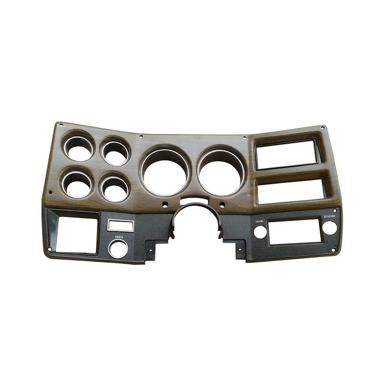 INST781 Instrument Bezel, Silver Woodgrain for 1975-1977 Chevrolet GMC C/K Series Truck, Blazer, Jimmy, Suburban [With A/C]