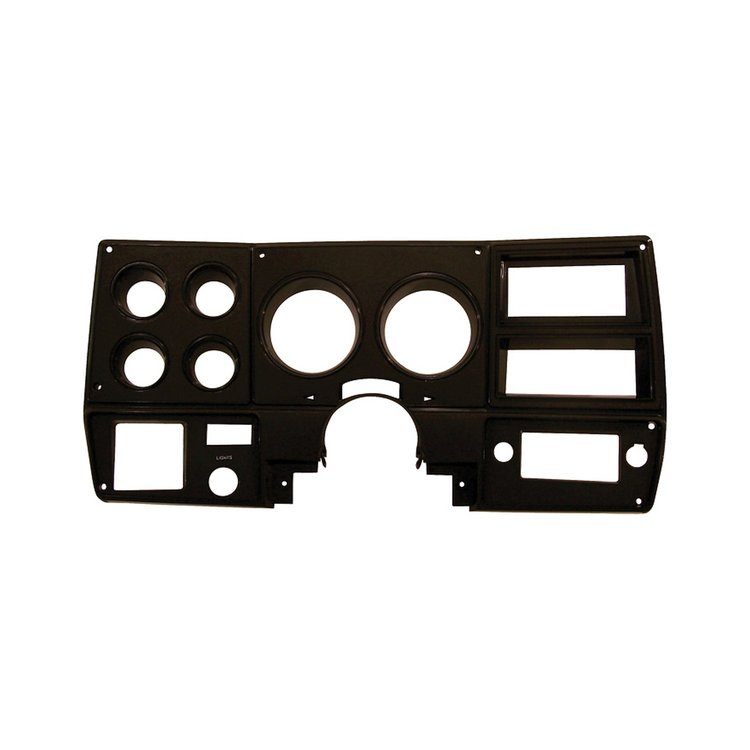 INST807 Instrument Bezel, With A/C, Black/Aluminum, 1978-1980 Chevy/GMC C/K Series Truck, Blazer/Jimmy & Suburban