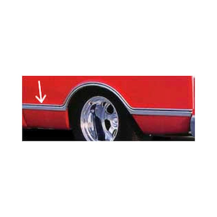 LSM003R Bedside Molding 1967-1968 Chevy/GMC C/K Series Truck, Front Of Wheel, Shortbed/Fleetside, Left