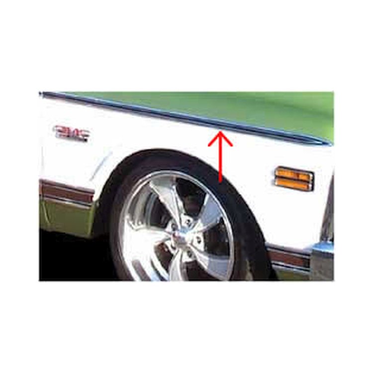 MF01000 Fender Molding, Upper, Left/Right, Each, 1969-1972 Chevy/GMC C/K Series Truck