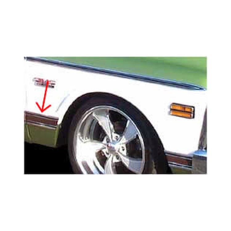 MFB30LH Fender Molding, Rear Of Wheel, Black, Left, 1969-1972 Chevy/GMC C/K Series Truck
