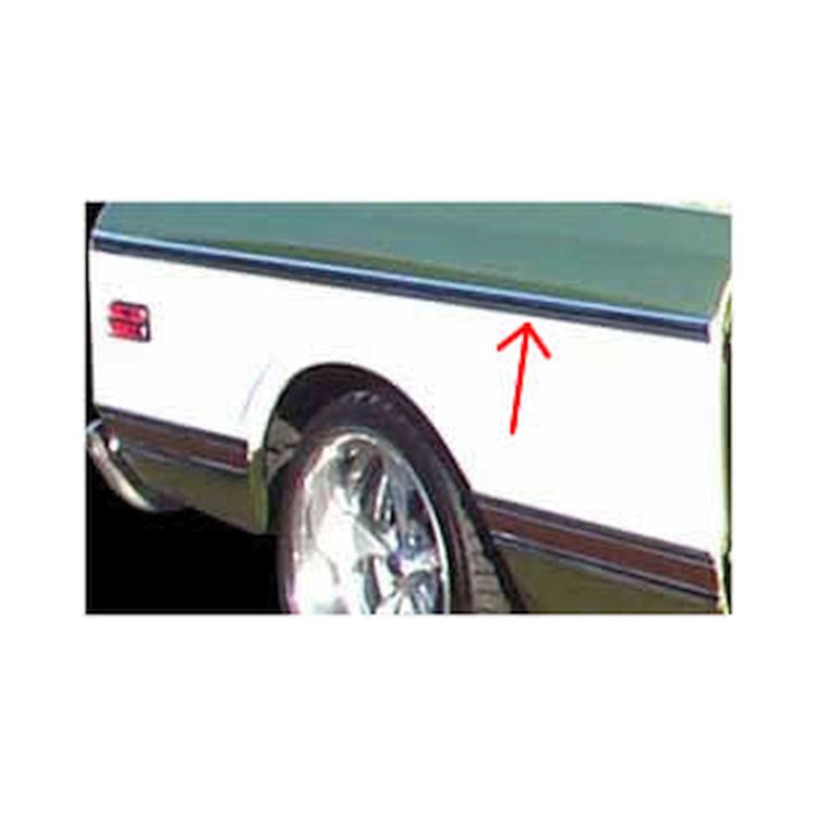 MFL8000 Bedside Molding 1969-1972 Chevy/GMC C/K Series Fleetside Truck, Upper, Longbed, Left/Right
