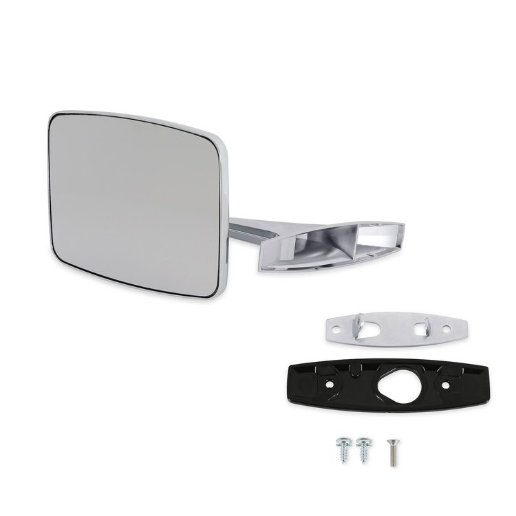 OMA7387 Outside Mirror 1973-1987 Chevy/GMC C/K Series Truck, Blazer/Jimmy & Suburban, Chrome, Rectangle, Left/Right, Each