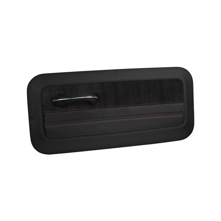 QDP0066BLACK Custom Sport Door Panels, Black/Black Stitching, Pair, 1960-1966 Chevy/GMC C/K Series Truck