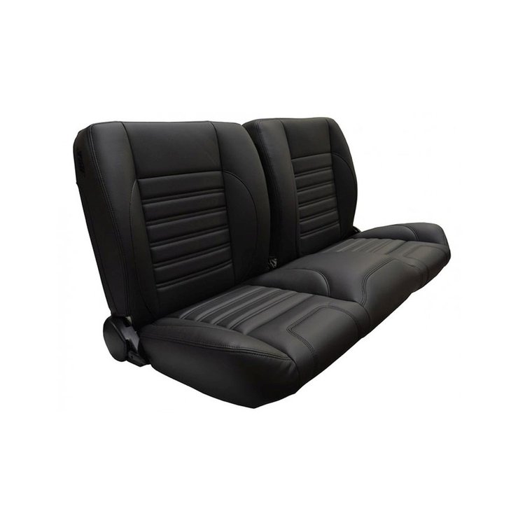 QSBNH87RED Split-Bench Seat, Sport, Black/Red Stitching, 1960-1987 Chevy/GMC C/K Series Trucks