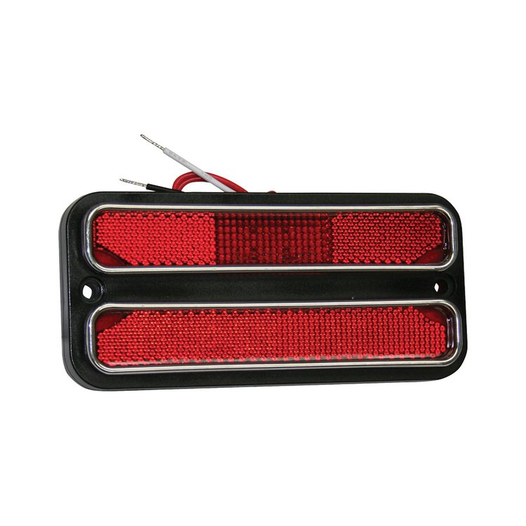 SMLD72R Rear Side Marker Light 1968-1972 Chevy/GMC C/K Series Trucks & Blazer/Jimmy, Suburban, Deluxe, Red, LED, Each
