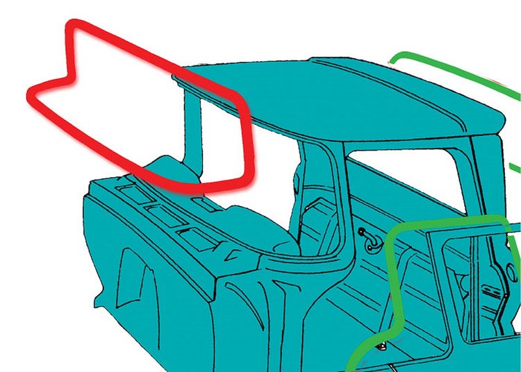 W559000DLX Windshield Seal, Deluxe for 1955-1959 Chevrolet GMC Truck