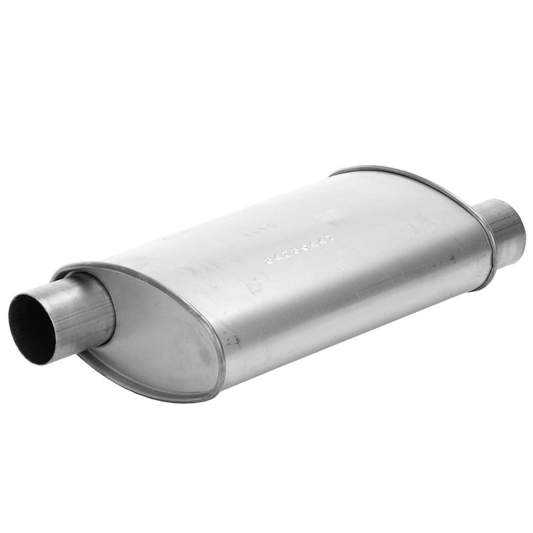4 1/4 x 8 3/4 Oval 14 shell 18 overall offset inlet 2 1/2 offset outlet 2 1/2 high frequency sound m