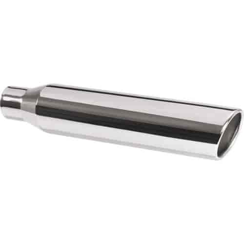 Exhaust Tip 15° Angle Cut Rolled Edge