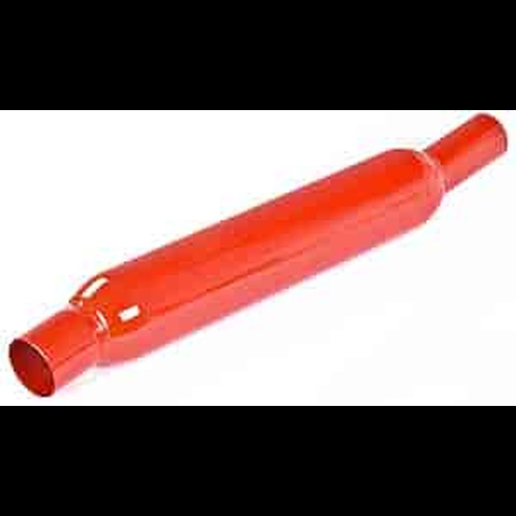 Glasspack Muffler 2.25" Inlet/2" Outlet: angled 9°