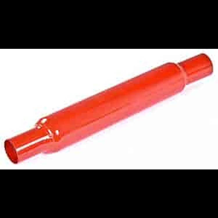 Glasspack Muffler 2.5" Inlet/2.25" Outlet: angled 9°