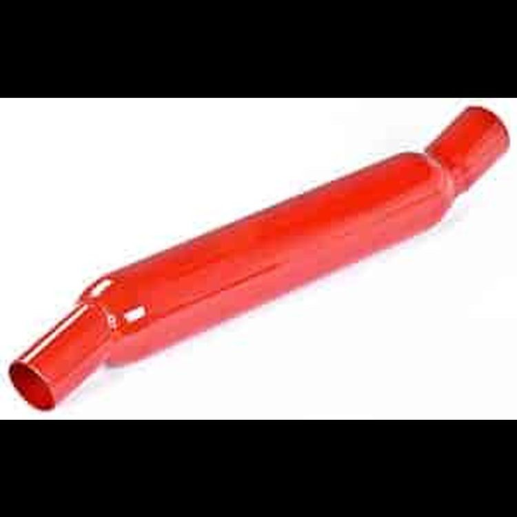 Glasspack Muffler 2.5" In./2.25" Outlet: angled 17°