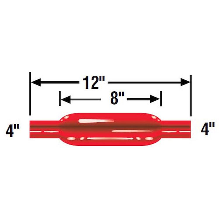 Glasspack Muffler 5" Straight 4" Inlet/Outlet