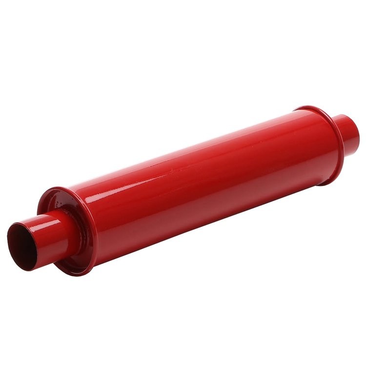 87885CB Hot Rod Muffler [2.25 in. Inlet/Outlet, Red]