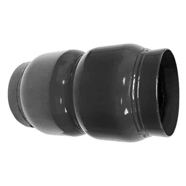 Overall length 9 inlet 3 outlet 3 weight 2 1/2 lbs. light weight construction Unique bellow design with inegrated internal ring