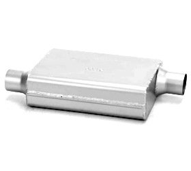 Offset Inlet & Outlet Muffler 2.500 in. Inlet/Outlet Diameter 4.250 in. x 10.250 in. Oval
