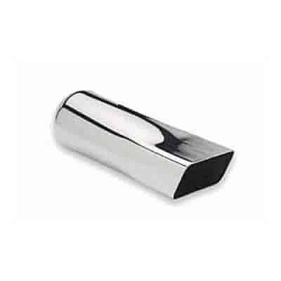 CHROME EXHAUST TIP WELD ON ANGLE CUT 15 deg ANGLE CUT