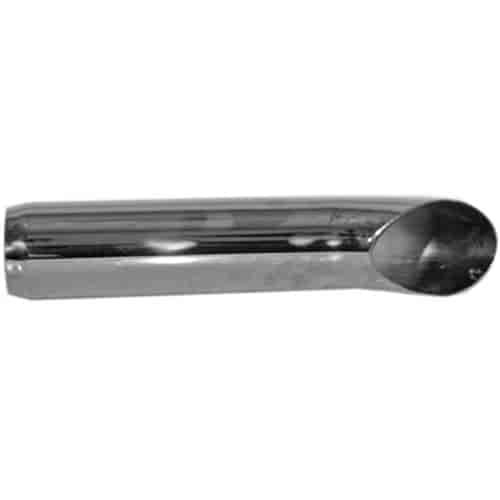 STAINLESS EXHAUST TIP CLAMP ON TURN DOWN BLACK STAINLESS