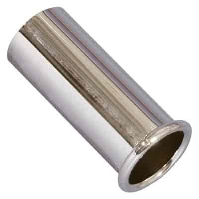 CHROME EXHAUST TIP CLAMP ON ROLLED EDGE OUTSIDE ROLLED