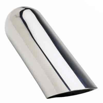 CHROME EXHAUST TIP WELD ON ANGLE CUT OVAL