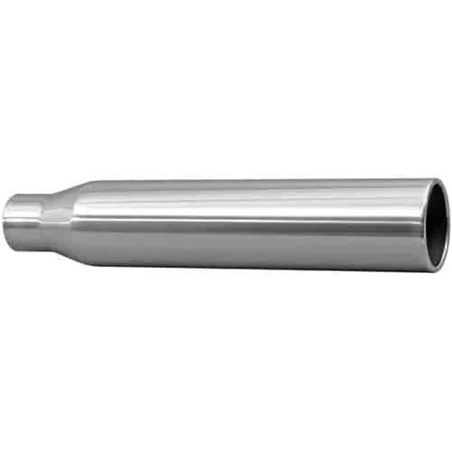 STAINLESS EXHAUST TIP CLAMP ON ROLLED EDGE PENCIL