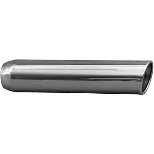 STAINLESS EXHAUST TIP WELD ON ROLLED EDGE 15 deg ANGLE CUT
