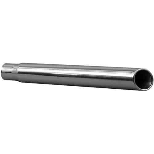 STAINLESS EXHAUST TIP CLAMP ON ROLLED EDGE 15 deg ANGLE CUT