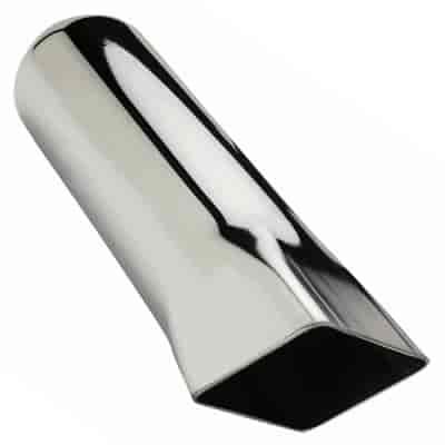 CHROME EXHAUST TIP WELD ON STRAIGHT CUT RECTANGLE
