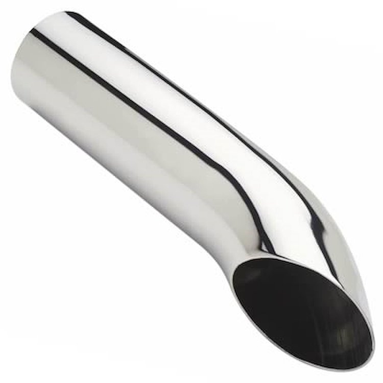 CHROME EXHAUST TIP WELD ON TURN DOWN TURN DOWN
