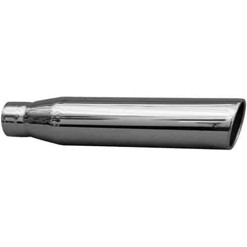 Exhaust Tip 15° Angle Cut Rolled Edge
