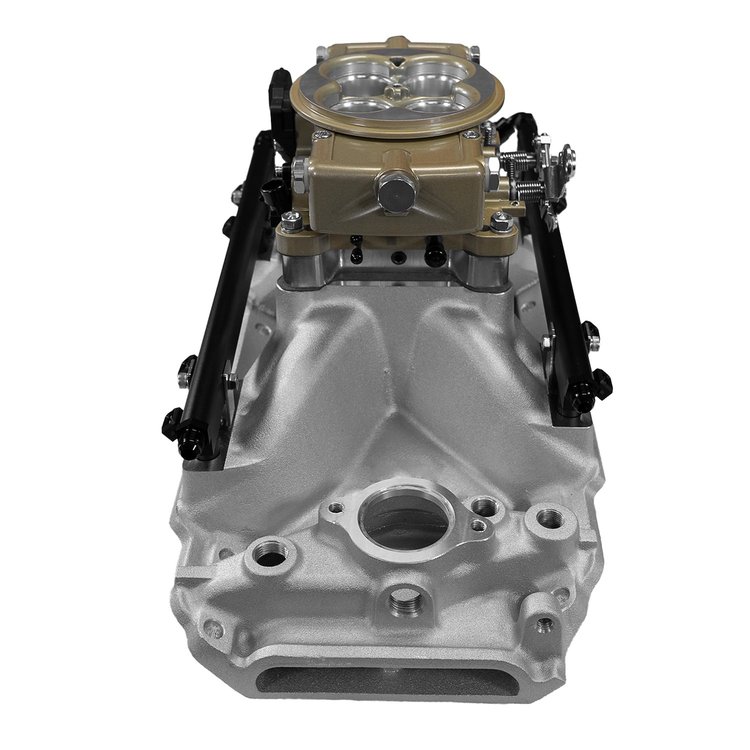30-11-414 Ultra Port, 1000 HP Chevy Big Block Oval Port EFI System, 4150 Flange Classic Gold Throttle Body,3-Bar TMAP