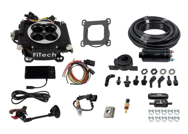 31002 Go EFI 4 600HP EFI System with Inline Fuel Delivery Master Kit Matte Black