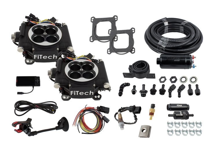 31062 Go EFI 2x4 625 HP Matte Black EFI System With Inline Fuel Delivery Master Kit